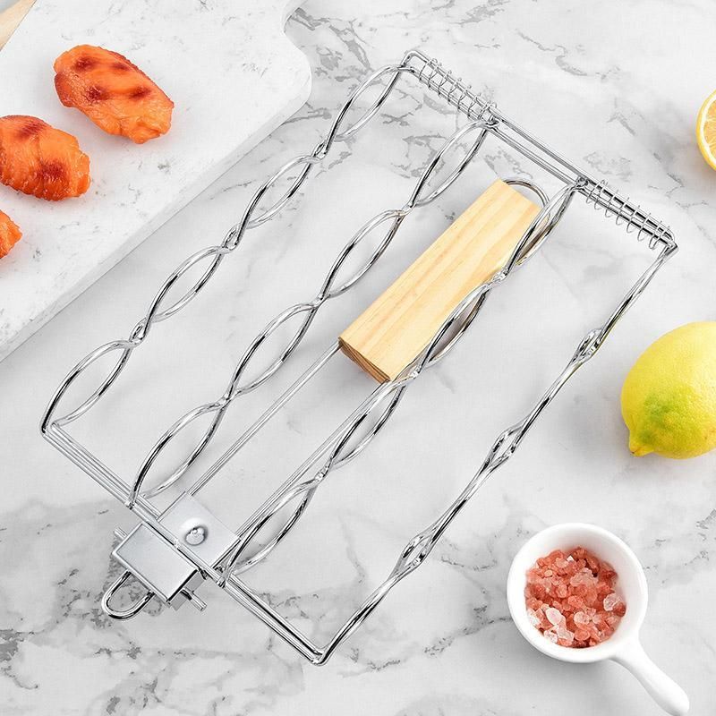 Folding Handle Corn Grill Clip Anti Scald Barbecue Tool for Home Outdoor Cooking V528-BBQ-TONGS-591156