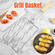 Folding Handle Corn Grill Clip Anti Scald Barbecue Tool for Home Outdoor Cooking V528-BBQ-TONGS-591156