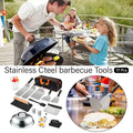 17 Piece BBQ Grill Tools Set Outdoor Barbecue Spatula Shovel Stainless Steel Kit V528-BBQ-TOOLS-17PCS-219477