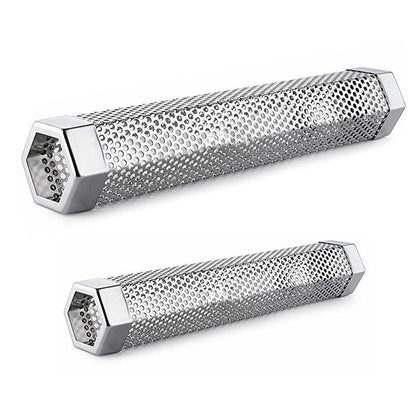Hexagon Bbq Smoker Tube Stainless Steel Grill Accessory Smoking Box Long Lasting - 12Inch