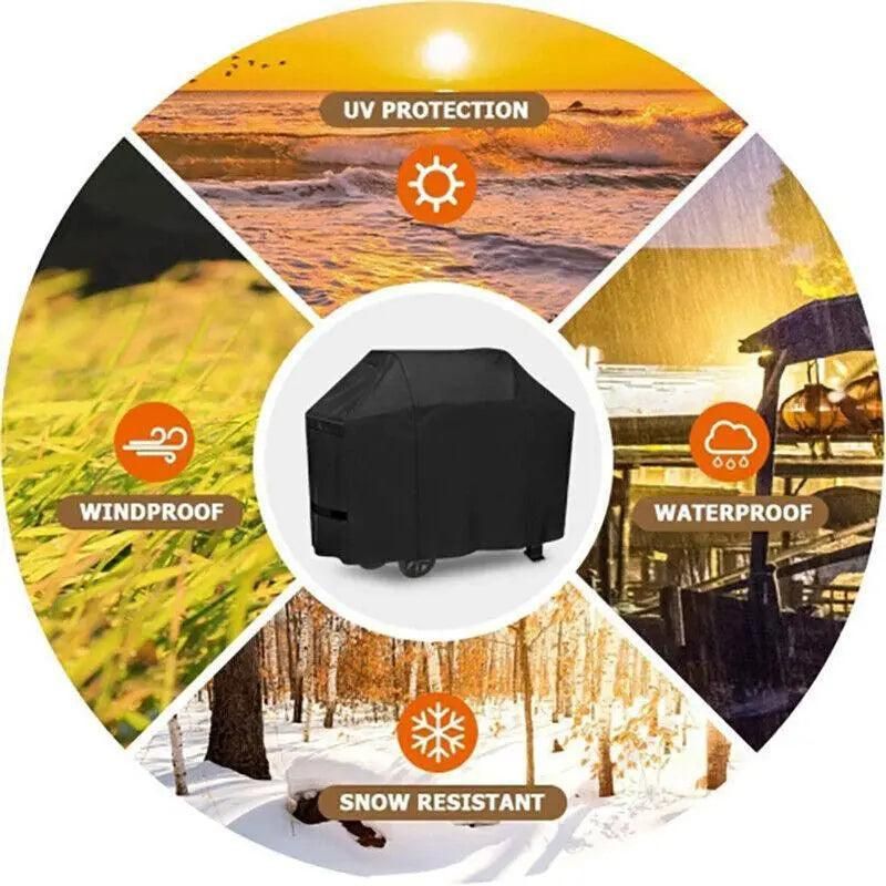 Waterproof Bbq Cover Heavy Duty Rain Gas Barbeque Smoker Grill Protector L/XL/XXL - L V528-BBQCOVER-L-221594
