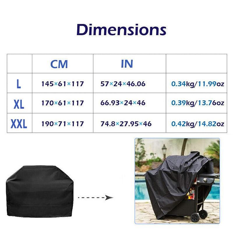 Waterproof Bbq Cover Heavy Duty Rain Gas Barbeque Smoker Grill Protector L/XL/XXL - XXL V528-BBQCOVER-L-528743