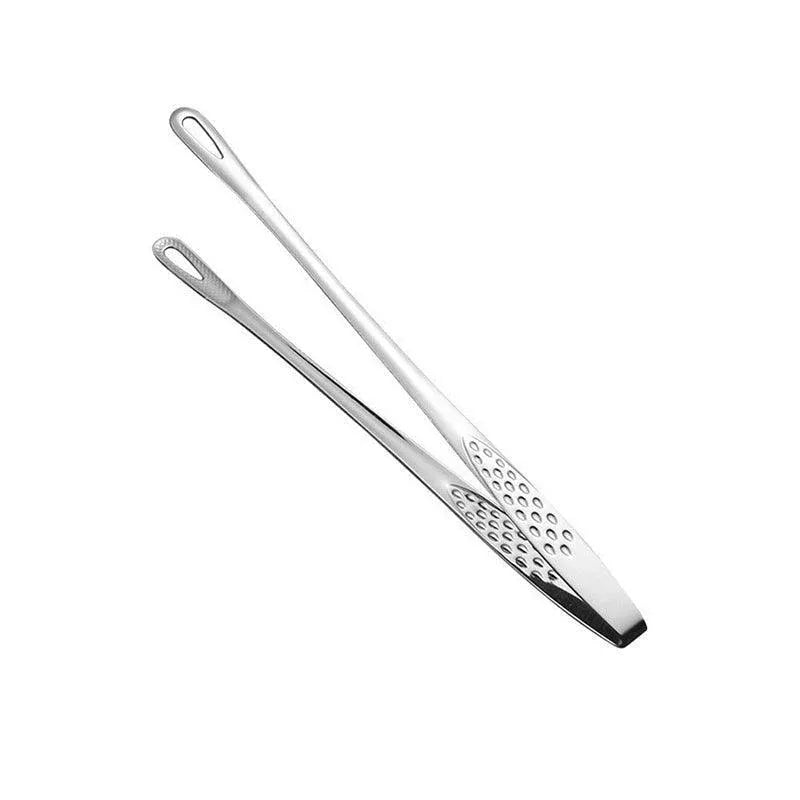24/28Cm Stainless Steel Kitchen Grill Straight Tweezers Bbq Food Tongs Tools - 24CM V528-BBQFOODTONGS-24CM-815613