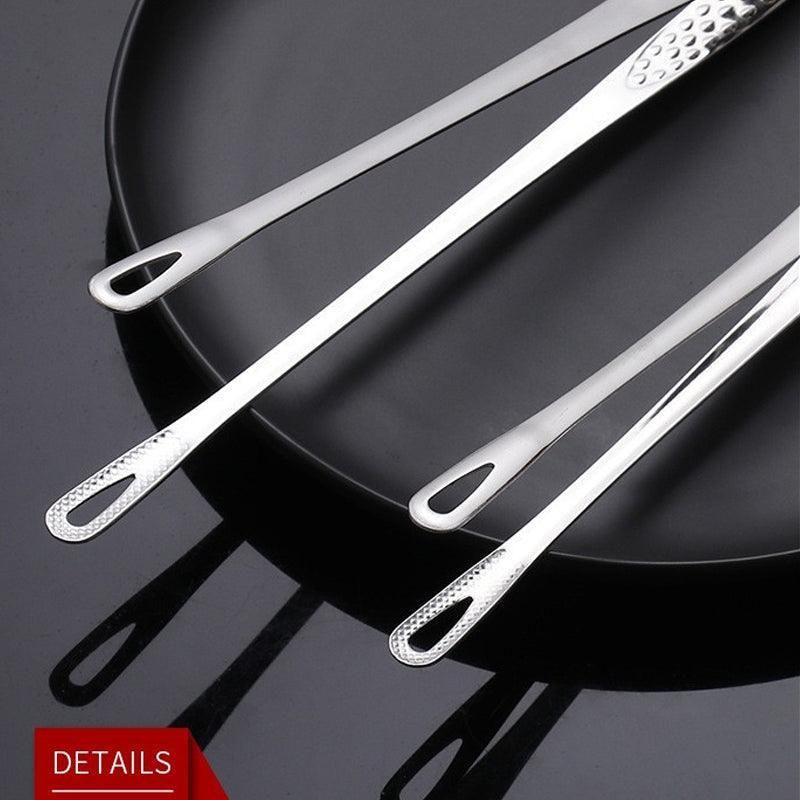 24/28Cm Stainless Steel Kitchen Grill Straight Tweezers Bbq Food Tongs Tools - 24CM V528-BBQFOODTONGS-24CM-815613