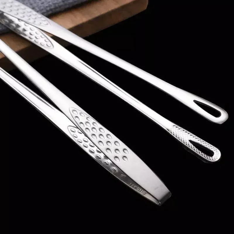 24/28Cm Stainless Steel Kitchen Grill Straight Tweezers Bbq Food Tongs Tools - 24CM V528-BBQFOODTONGS-24CM-815613