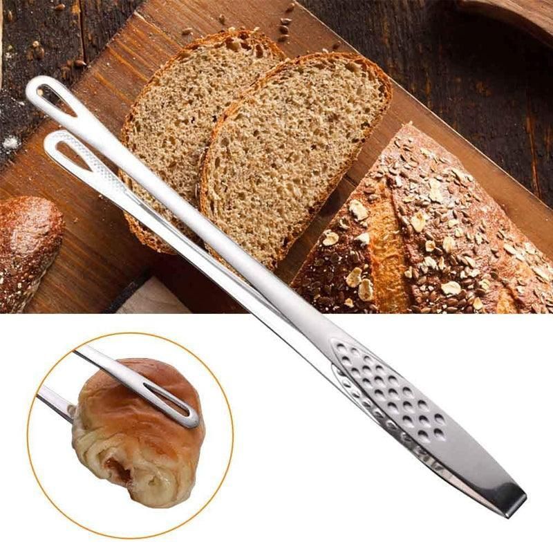 24/28Cm Stainless Steel Kitchen Grill Straight Tweezers Bbq Food Tongs Tools - 24CM V528-BBQFOODTONGS-24CM-815613