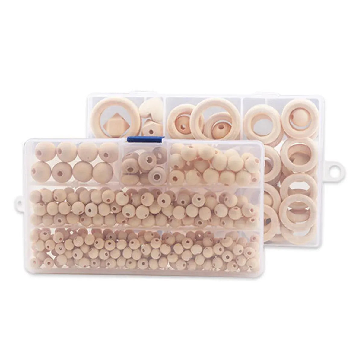 414pcs DIY Beading Kit Round Wooden Beads Set Craft Jewelry Supplies Home Decor V528-BEADS-414PCS-196373