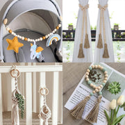 414pcs DIY Beading Kit Round Wooden Beads Set Craft Jewelry Supplies Home Decor V528-BEADS-414PCS-196373