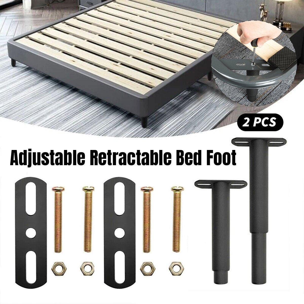 2PCS Bed Legs Adjustable Retractable Heavy Duty Bed Center Frame Support Feet V528-BED-LEG-SUPPORT-2PCS-901841