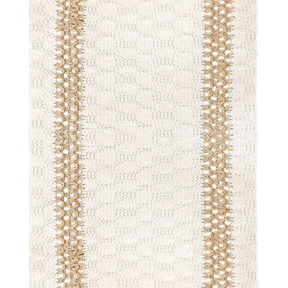 Cotton Linen Table Runner with Knot Tassel Bed End Towel Long Tablecloth Mat - Beige V528-BED-TOWEL-STXMS-838033