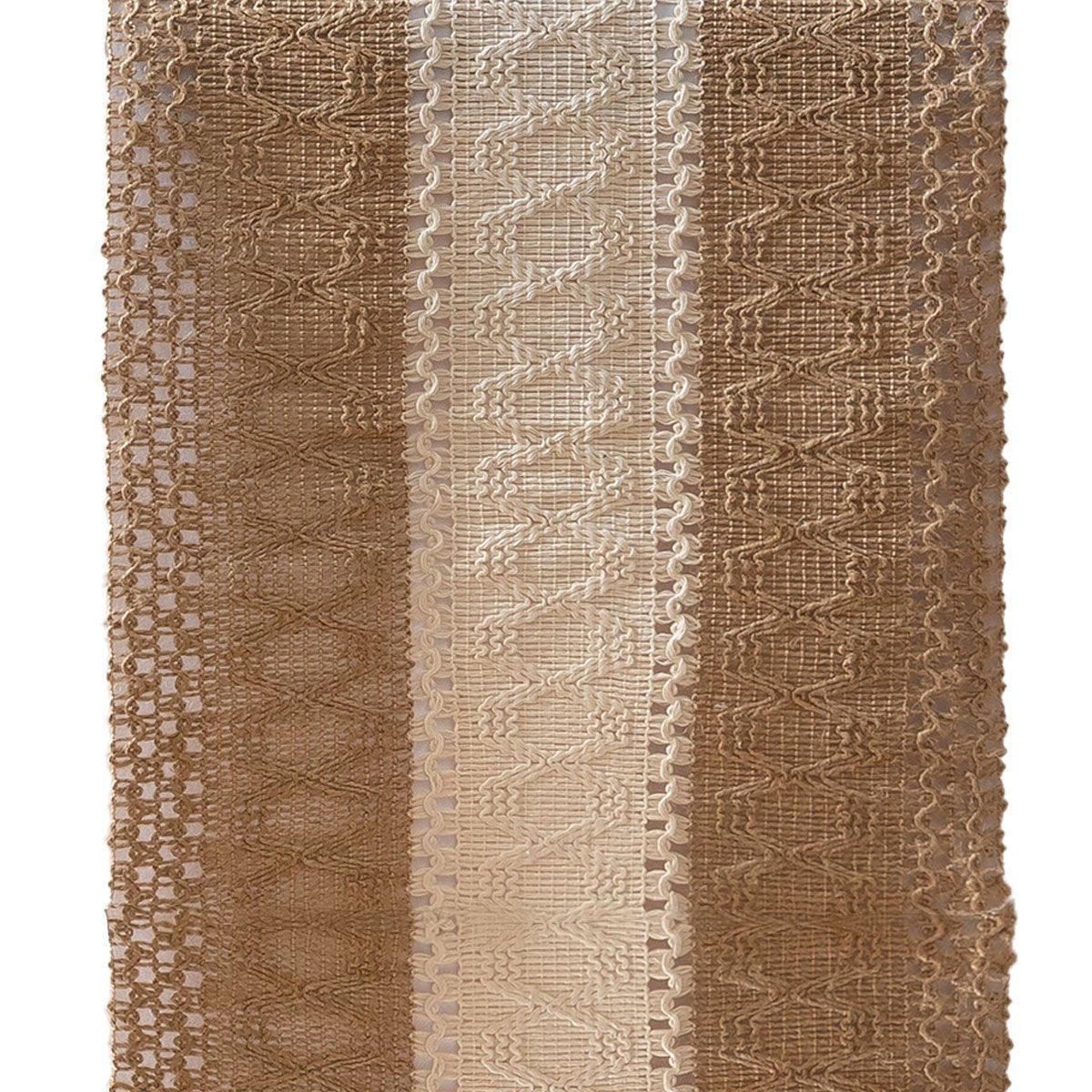 Cotton Linen Table Runner with Knot Tassel Bed End Towel Long Tablecloth Mat - Beige V528-BED-TOWEL-STXMS-838033