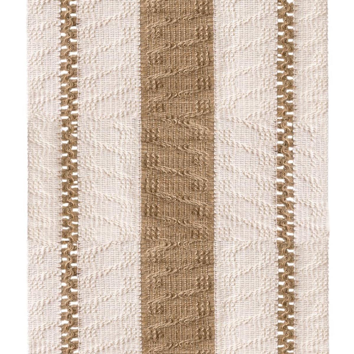 Cotton Linen Table Runner with Knot Tassel Bed End Towel Long Tablecloth Mat - Beige V528-BED-TOWEL-STXMS-838033