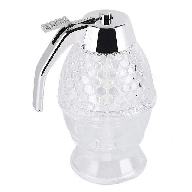 Honey Syrup Dispenser with Stand Bottom Flow Trigger Jar for Kitchen Use V528-BEEKITCHENPOT-851308