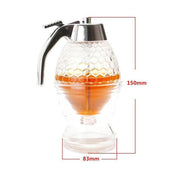 Honey Syrup Dispenser with Stand Bottom Flow Trigger Jar for Kitchen Use V528-BEEKITCHENPOT-851308