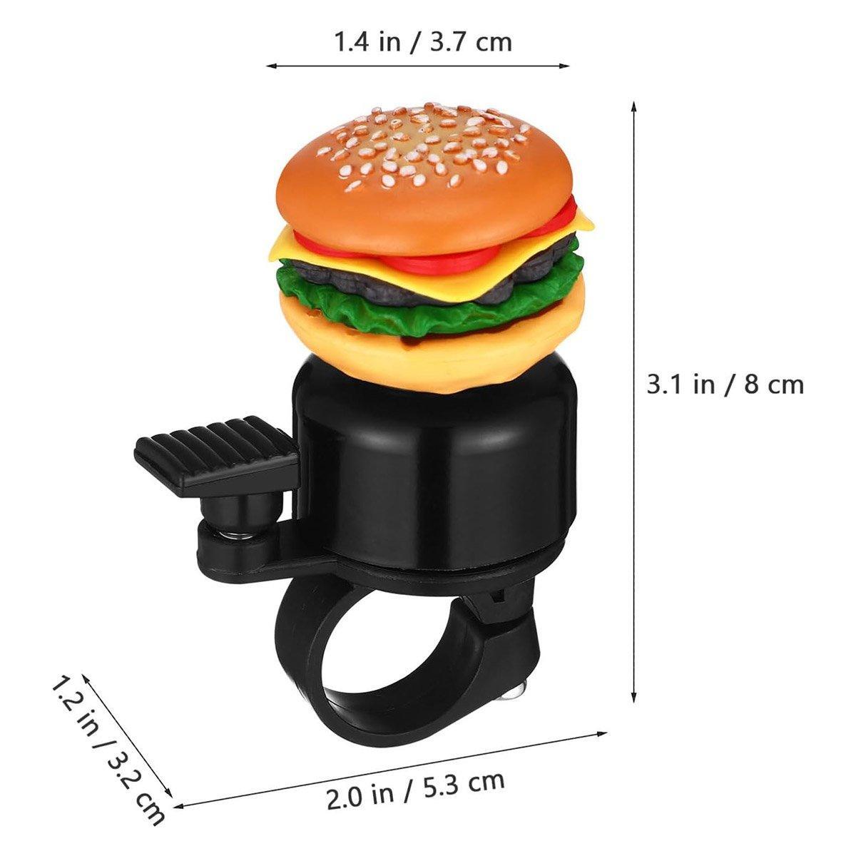 Cute Food Style Bicycle Bell Loud and Fun Handlebar Accessory - Hamburger V528-BELL-HB-952067