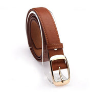 Ladies Leather Belt Classic Buckle Fashion Waist Strap for Jeans Dresses Casual - Blue V528-BELT-BLUE-154893