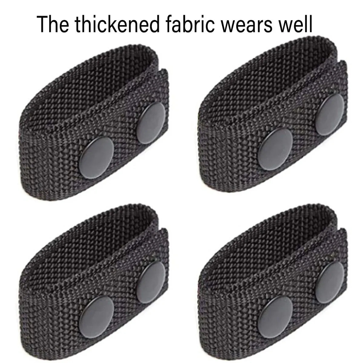 2PCS Outdoor Tactical Belt Loop Snap On Retainer Buckle Clip Holder Hiking Gear - Black V528-BELT-LOOPS-2PCS-BLACK-109976