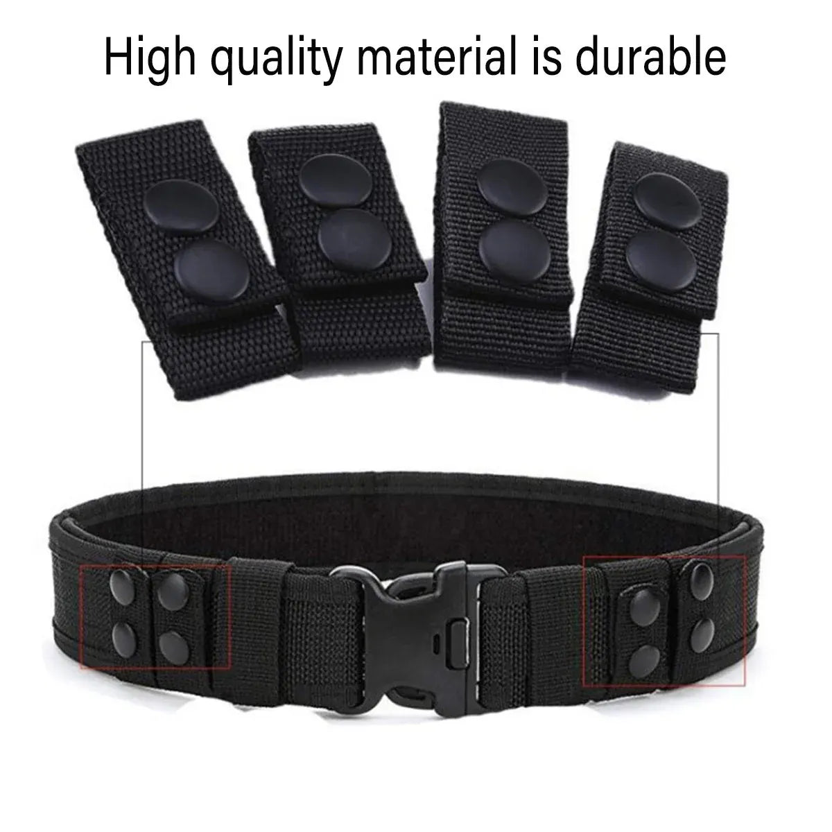 2PCS Outdoor Tactical Belt Loop Snap On Retainer Buckle Clip Holder Hiking Gear - Black V528-BELT-LOOPS-2PCS-BLACK-109976