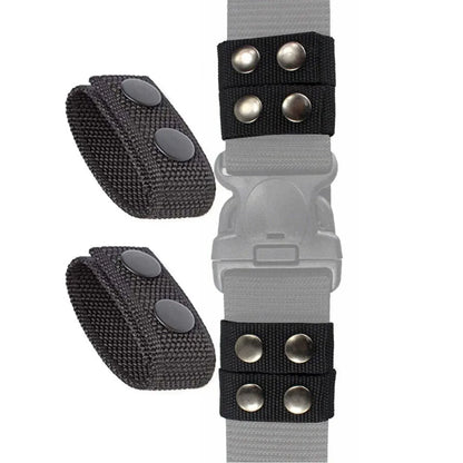 2PCS Outdoor Tactical Belt Loop Snap On Retainer Buckle Clip Holder Hiking Gear - Black V528-BELT-LOOPS-2PCS-BLACK-109976