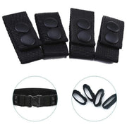 2PCS Outdoor Tactical Belt Loop Snap On Retainer Buckle Clip Holder Hiking Gear - Black V528-BELT-LOOPS-2PCS-BLACK-109976