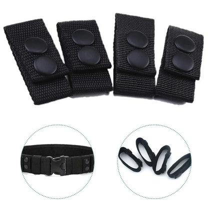 2PCS Outdoor Tactical Belt Loop Snap On Retainer Buckle Clip Holder Hiking Gear - Black V528-BELT-LOOPS-2PCS-BLACK-109976
