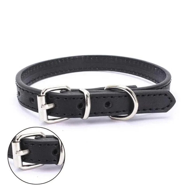 Dog Collar Pet Puppy Adjustable Neck Strap Pu Leather S - Blue V528-BELT-S-DARKBLUE-10875