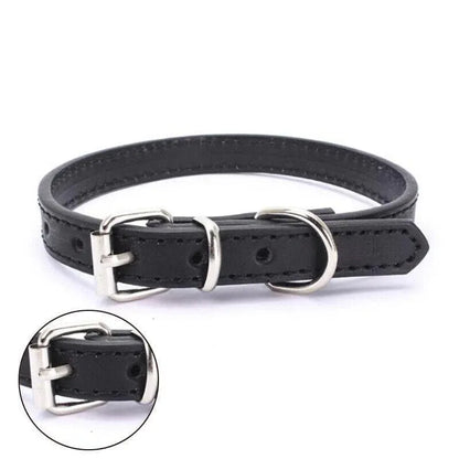 Dog Collar Pet Puppy Adjustable Neck Strap Pu Leather S - Blue V528-BELT-S-DARKBLUE-10875