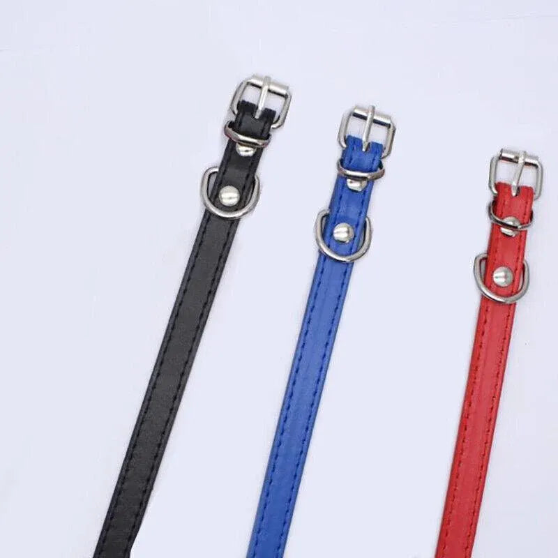 Dog Collar Pet Puppy Adjustable Neck Strap Pu Leather S - Blue V528-BELT-S-DARKBLUE-10875
