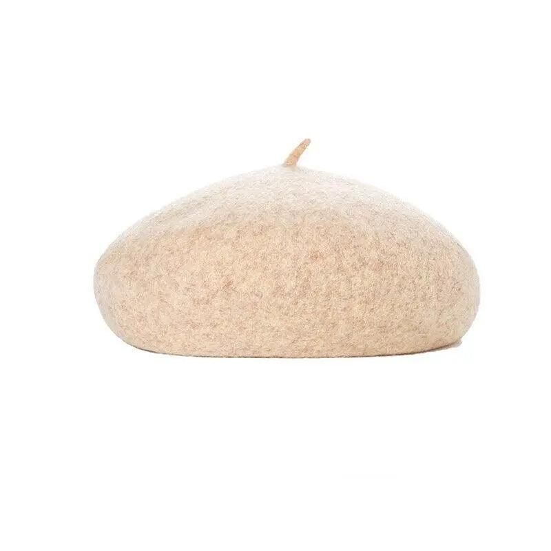 Women Ladies Beanie Wool French Beret Newsboy Hat Cap Winter Warm Hats Girls - Beige V528-BERET-BEIGE-187211