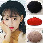 Women Ladies Beanie Wool French Beret Newsboy Hat Cap Winter Warm Hats Girls - Green V528-BERET-DARKGREEN-913458