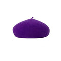 Women Ladies Beanie Wool French Beret Newsboy Hat Cap Winter Warm Hats Girls - Purple V528-BERET-DEEPPURPLE-653410