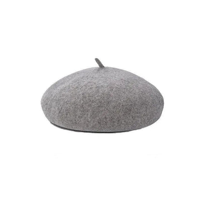 Women Ladies Beanie Wool French Beret Newsboy Hat Cap Winter Warm Hats Girls - Light Grey V528-BERET-LIGHTGREY-952088