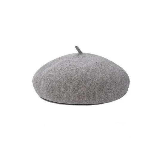 Women Ladies Beanie Wool French Beret Newsboy Hat Cap Winter Warm Hats Girls - Light Grey V528-BERET-LIGHTGREY-952088