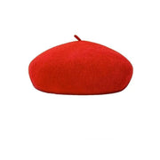 Women Ladies Beanie Wool French Beret Newsboy Hat Cap Winter Warm Hats Girls - Red V528-BERET-RED-139651