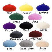 Women Ladies Beanie Wool French Beret Newsboy Hat Cap Winter Warm Hats Girls - Borland V528-BERET-ROYALBLUE-900333
