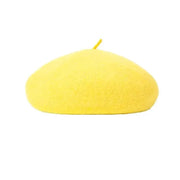 Women Ladies Beanie Wool French Beret Newsboy Hat Cap Winter Warm Hats Girls - Yellow V528-BERET-YELLOW-522267