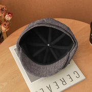 8 Panels Newsboy Flat Cap Peaky Blinders Baker Golf Driving Boy Mens Beret Hat - Dark Grey V528-BERETHAT-BLACKDARKGREY-224576