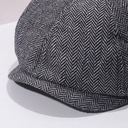8 Panels Newsboy Flat Cap Peaky Blinders Baker Golf Driving Boy Mens Beret Hat - Dark Grey V528-BERETHAT-BLACKDARKGREY-224576