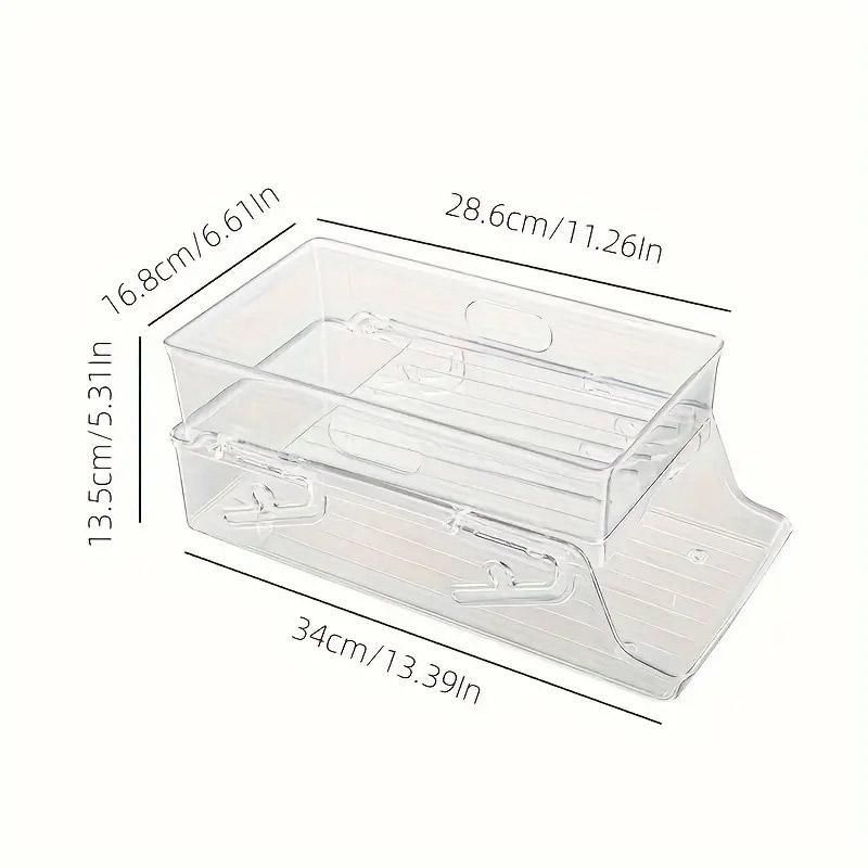 Double Tier Drinks Organiser Drawer Shelf Storage Rack Beverage Dispenser Holder V528-BEVERAGE-975900