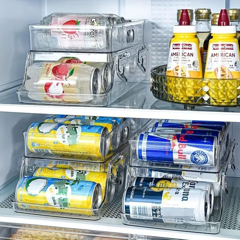 Double Tier Drinks Organiser Drawer Shelf Storage Rack Beverage Dispenser Holder V528-BEVERAGE-975900