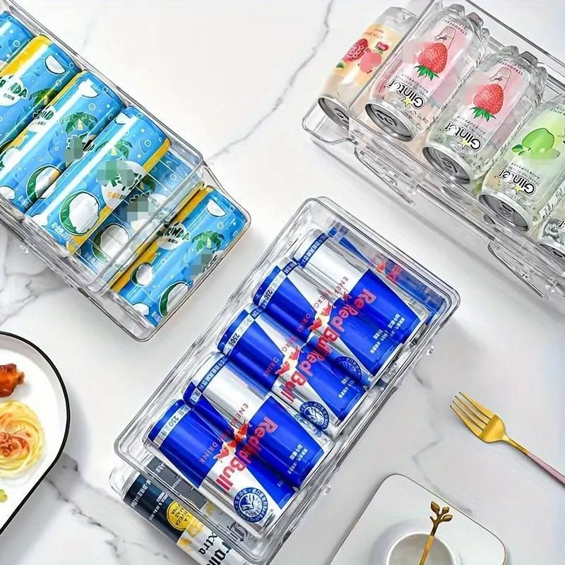 Double Tier Drinks Organiser Drawer Shelf Storage Rack Beverage Dispenser Holder V528-BEVERAGE-975900
