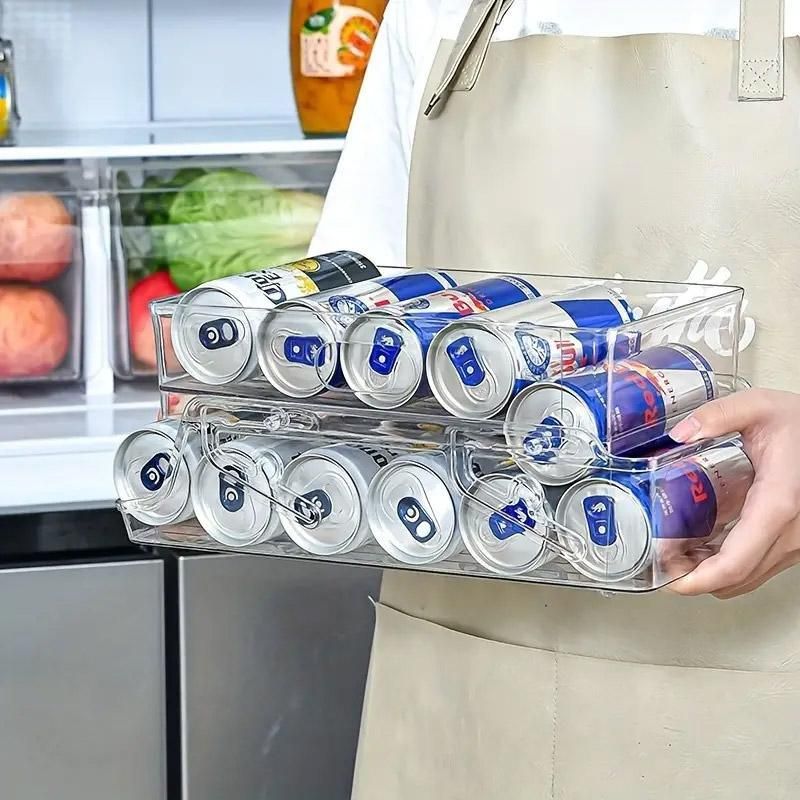 Double Tier Drinks Organiser Drawer Shelf Storage Rack Beverage Dispenser Holder V528-BEVERAGE-975900