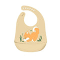 Silicone Waterproof Feeding Bib Apron with Pouch Easy to Clean Smock for Mealtime Use - Puppy V528-BIB-PUPPY-592181