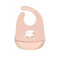 Silicone Waterproof Feeding Bib Apron with Pouch Easy to Clean Smock for Mealtime Use - Sheep V528-BIB-THEEP-919628