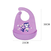 Silicone Waterproof Feeding Bib Apron with Pouch Easy to Clean Smock for Mealtime Use - Sheep V528-BIB-THEEP-919628