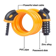 Bike Bicycle Cycling Lock 5 Digit Combination Security Cable Lock Anti Theft V528-BICYCLE-LOCK-ORANGE-986154