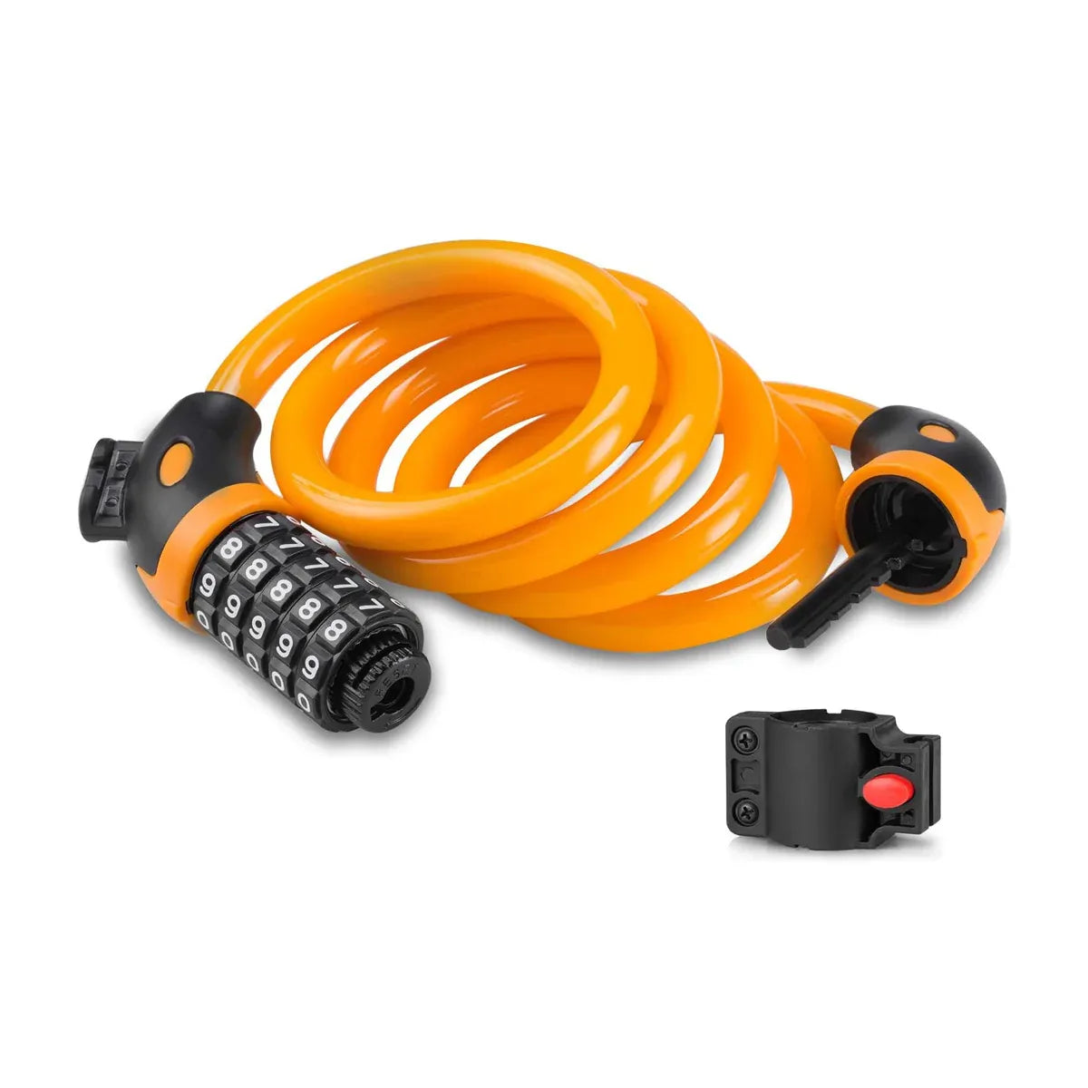 Bike Bicycle Cycling Lock 5 Digit Combination Security Cable Lock Anti Theft V528-BICYCLE-LOCK-ORANGE-986154