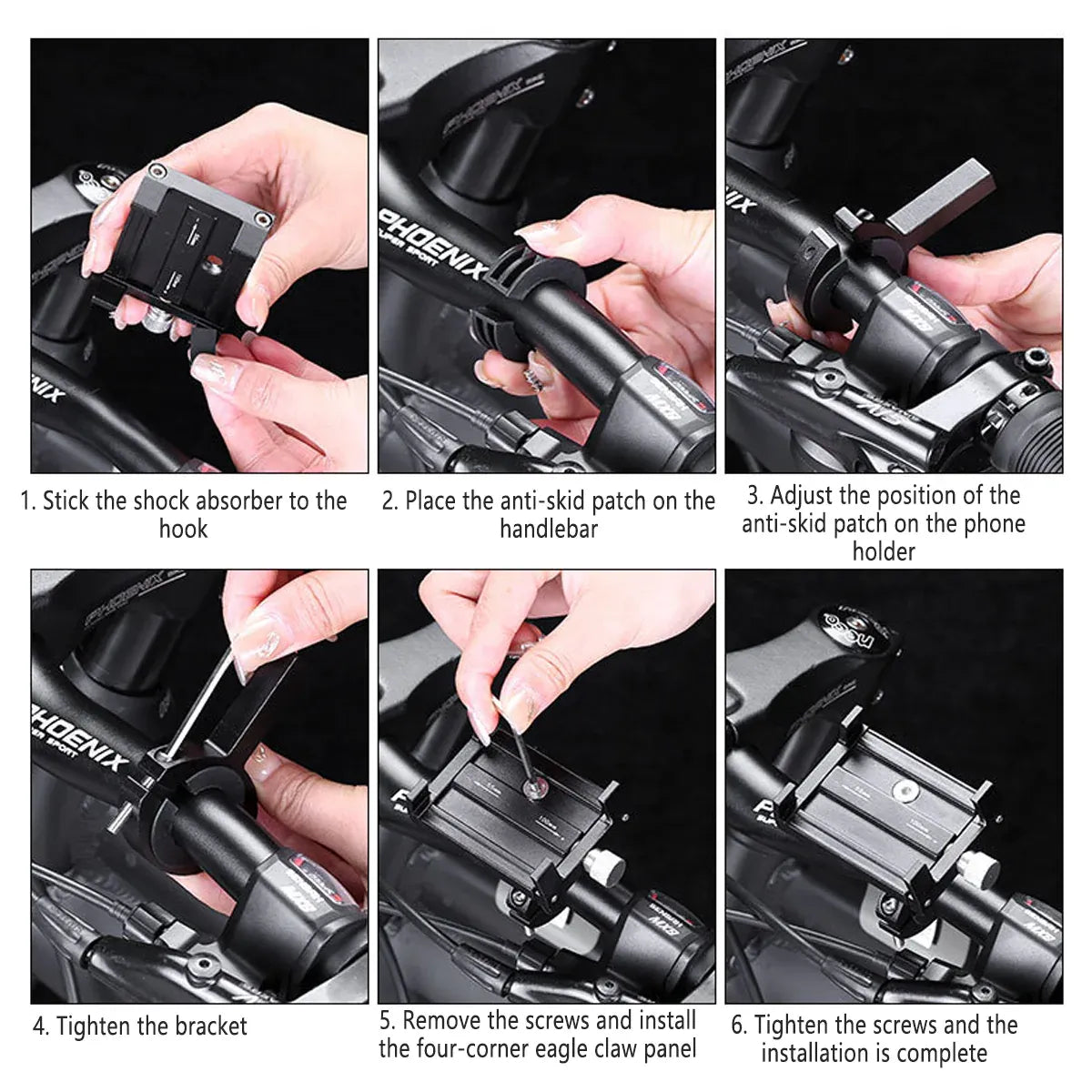 Aluminum Alloy Bicycle Mobile Phone Stand Phone Rack Cycling Accessories Mount V528-BICYCLE-STAND-BLACK-902847