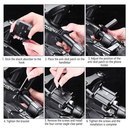 Aluminum Alloy Bicycle Mobile Phone Stand Phone Rack Cycling Accessories Mount V528-BICYCLE-STAND-BLACK-902847