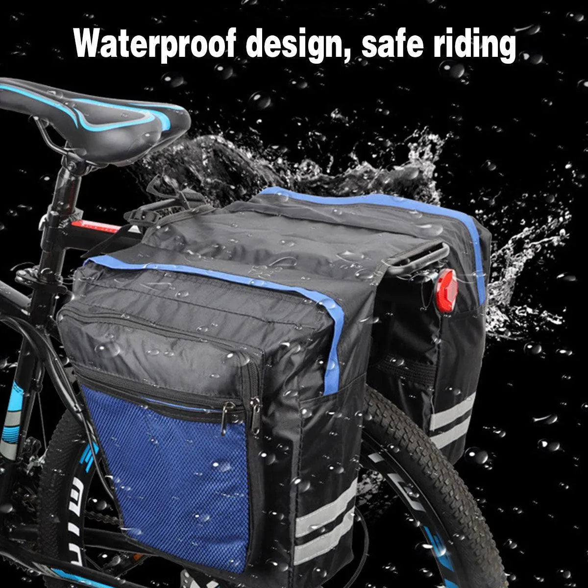 Bicycle Rear Rack Pannier Bags Double Side Water-Resistant Cycling Storage Bag V528-BICYCLEBAG-515280